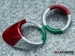 Alfa Romeo Giulia Interior Air Vent Cover Trim Kit - Carbon Fiber - Rear Set - Italian Theme - Feroce Carbon